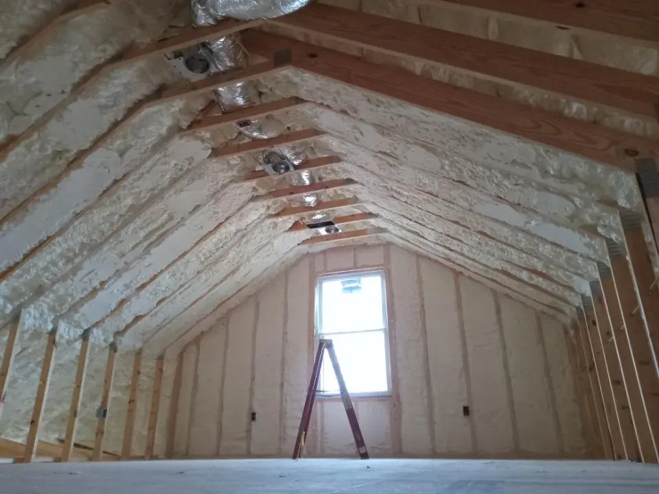 Spray foam roofing application for Crawl Space Insulation project in Greendale